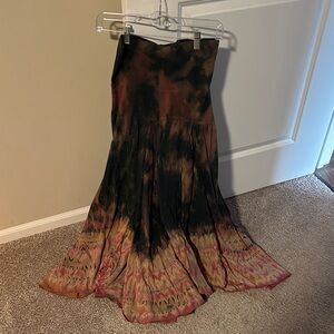 Elegant Tie-Dye Maxi 2 in 1  Skirt